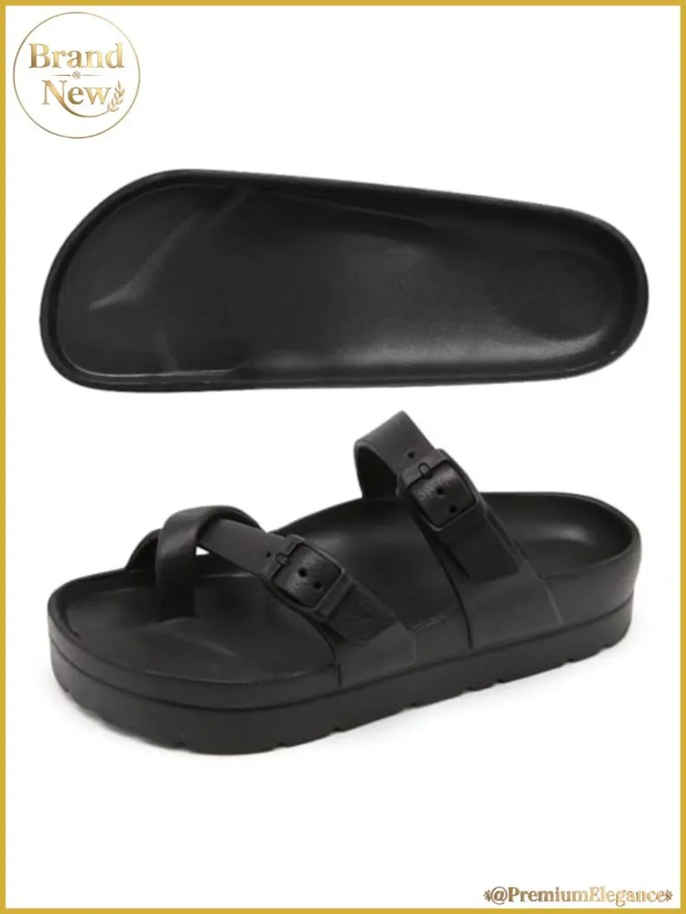 Women's Platform Flip Flops with Arch Support EVA Lightweight Chunky Slide